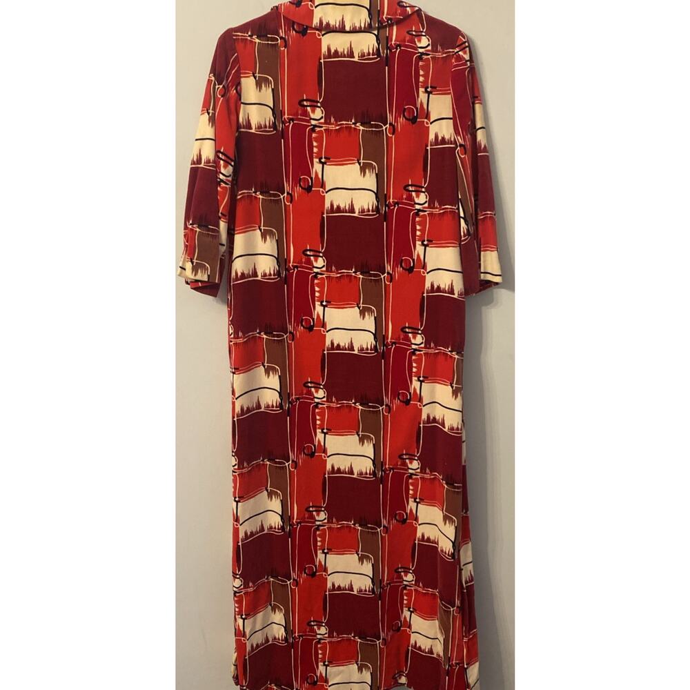 Vintage Velvet Button-Front Maxi Dress – 1970s Boho Statement Piece - Picture 5 of 10